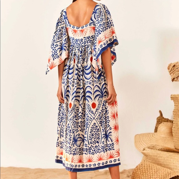 Farm Rio Squareneck Midi Dress - Picture 2 of 4